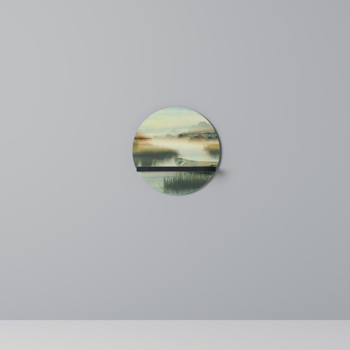 MORNING BY THE LAKE Art Shelf