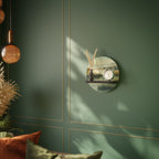 MORNING BY THE LAKE Prateleira Redonda Decorativa em Acabamento Preto