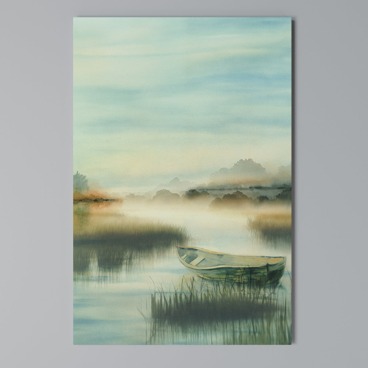 MORNING BY THE LAKE Quadro em tela vertical
