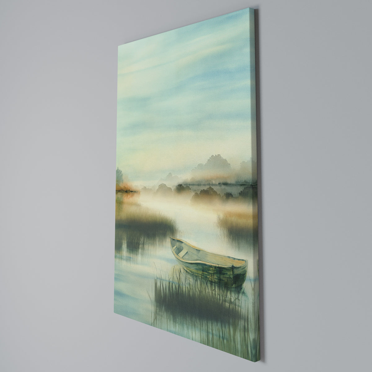MORNING BY THE LAKE Quadro em tela vertical