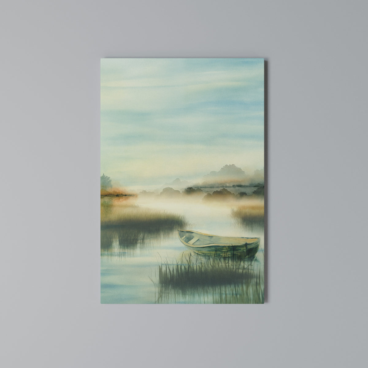 MORNING BY THE LAKE Quadro em tela vertical