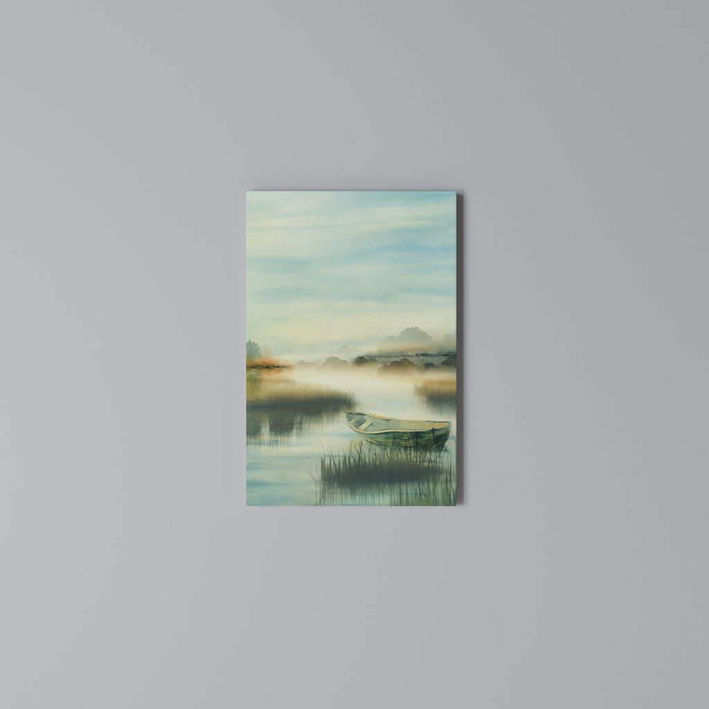 MORNING BY THE LAKE Quadro em tela vertical