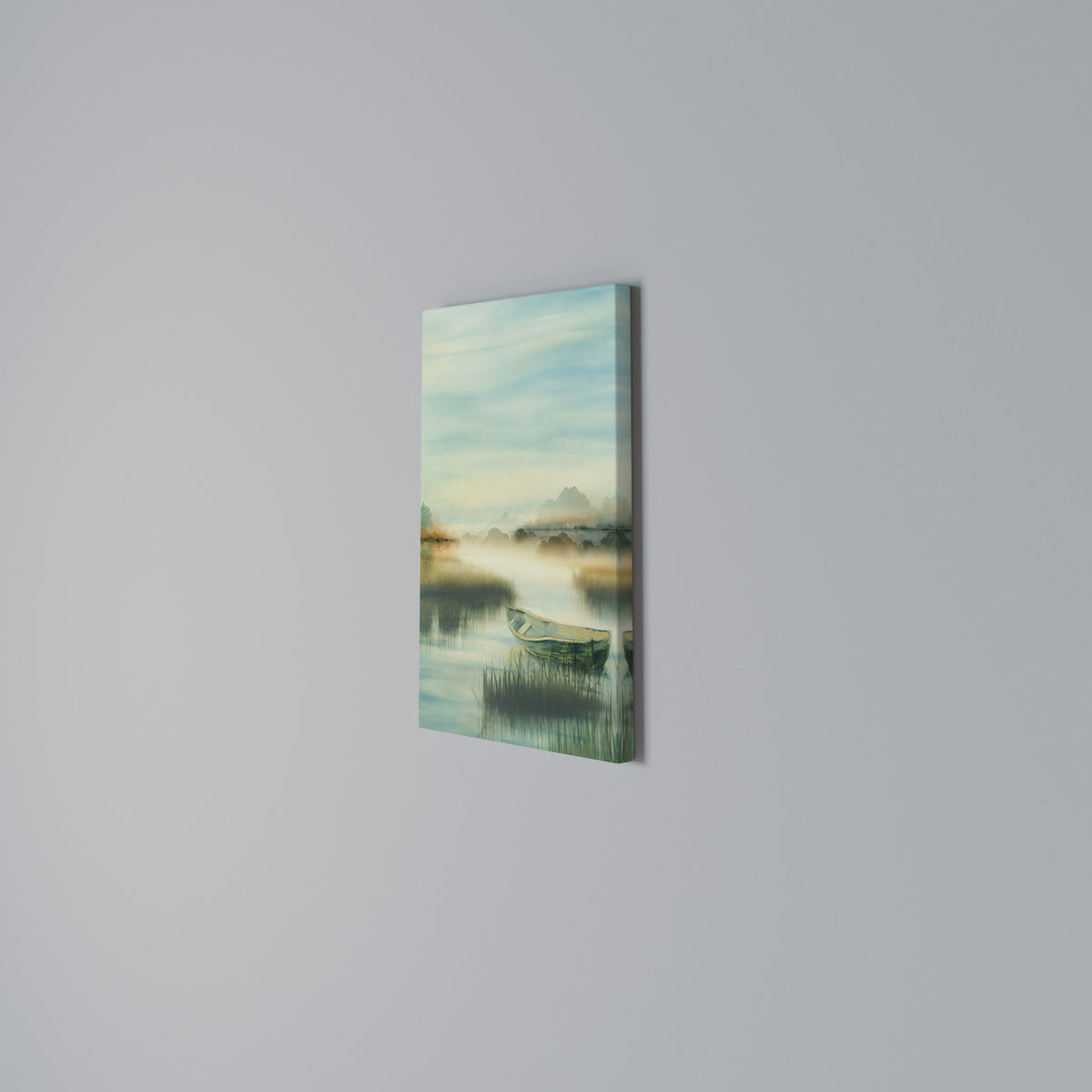 MORNING BY THE LAKE Quadro em tela vertical