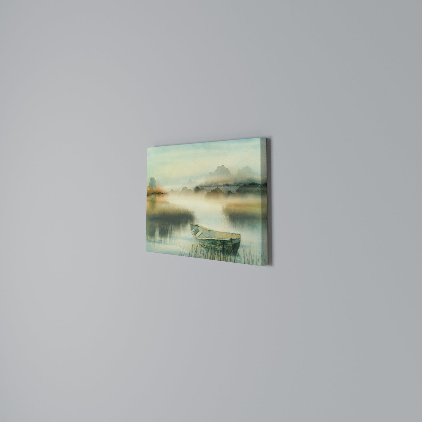 MORNING BY THE LAKE Horizontal Canvas Print