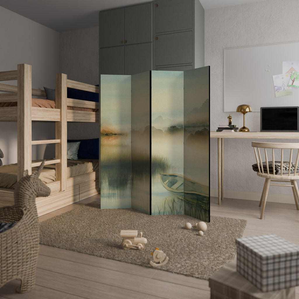 MORNING BY THE LAKE Biombo Decorativo de 4 Painéis