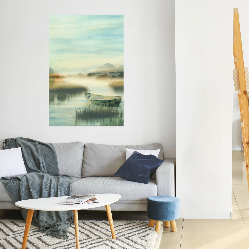 MORNING BY THE LAKE Poster Vertical Autocolante