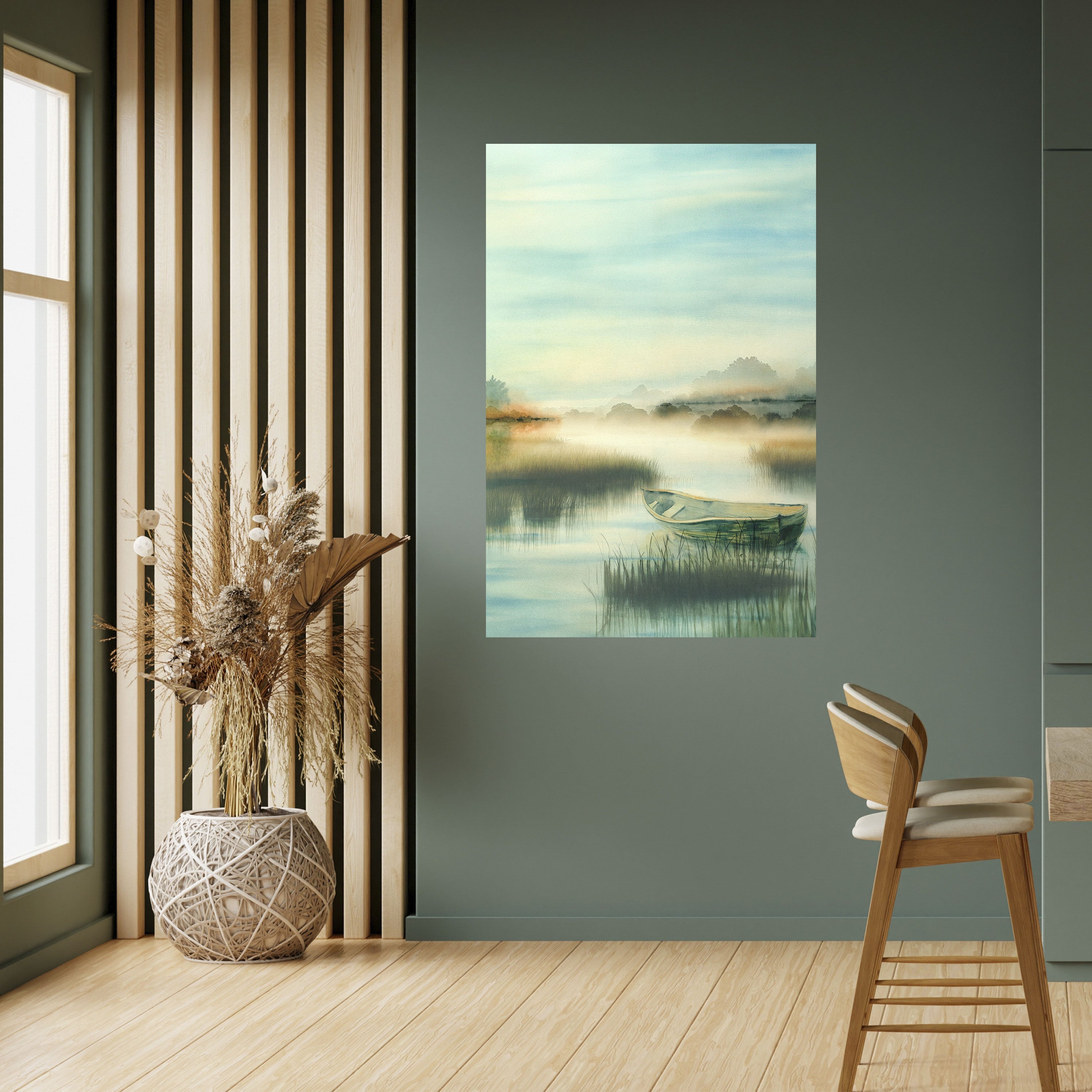 MORNING BY THE LAKE Poster Vertical Autocolante