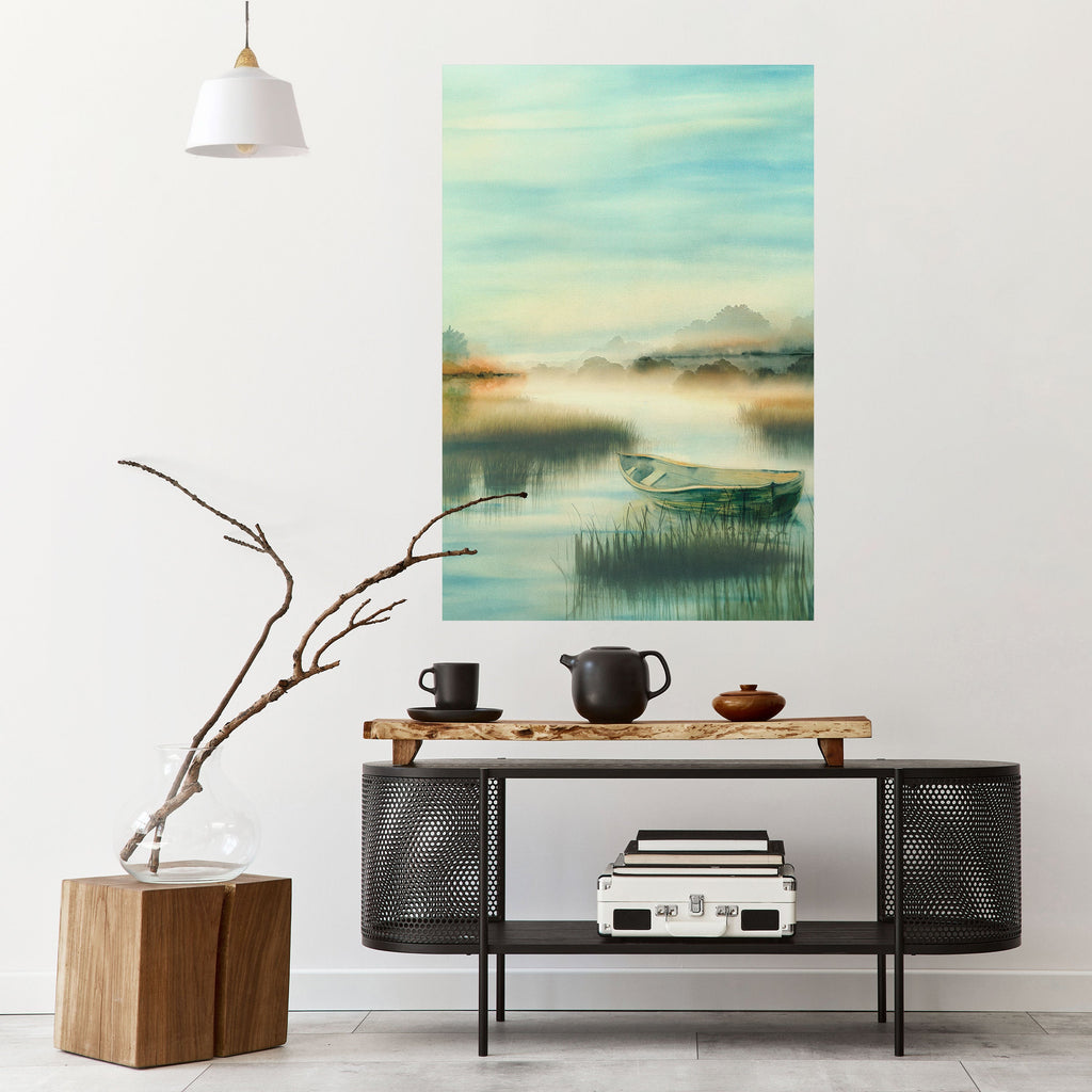 MORNING BY THE LAKE Poster Vertical Autocolante