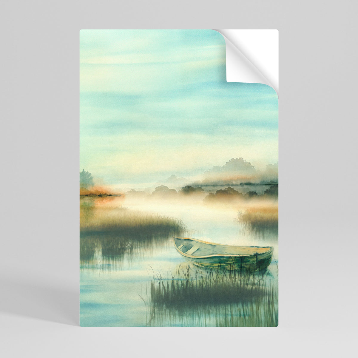 MORNING BY THE LAKE Póster Autocolante Vertical