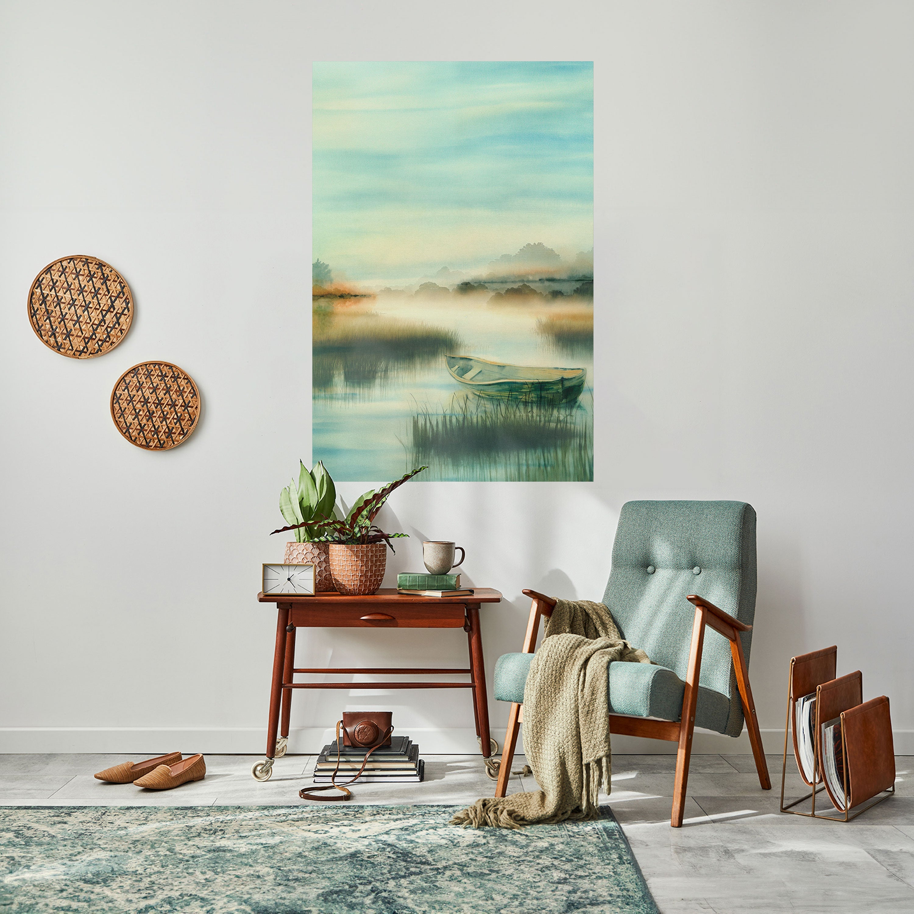 MORNING BY THE LAKE Poster Vertical Autocolante