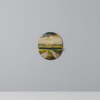 SUNSET PATH Prateleira Oval Decorativa em Acabamento Preto