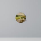 SUNSET PATH Prateleira Redonda Decorativa em Efeito Carvalho