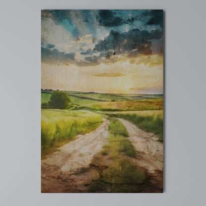 SUNSET PATH Quadro em tela vertical