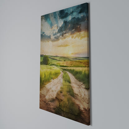 SUNSET PATH Quadro em tela vertical