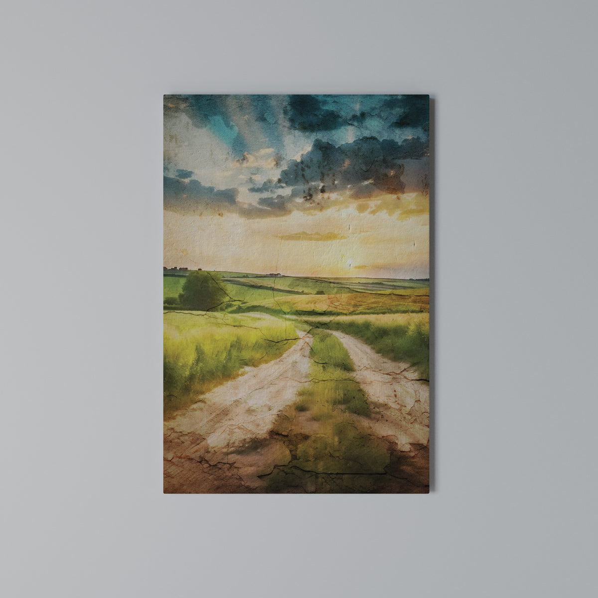 SUNSET PATH Quadro em tela vertical