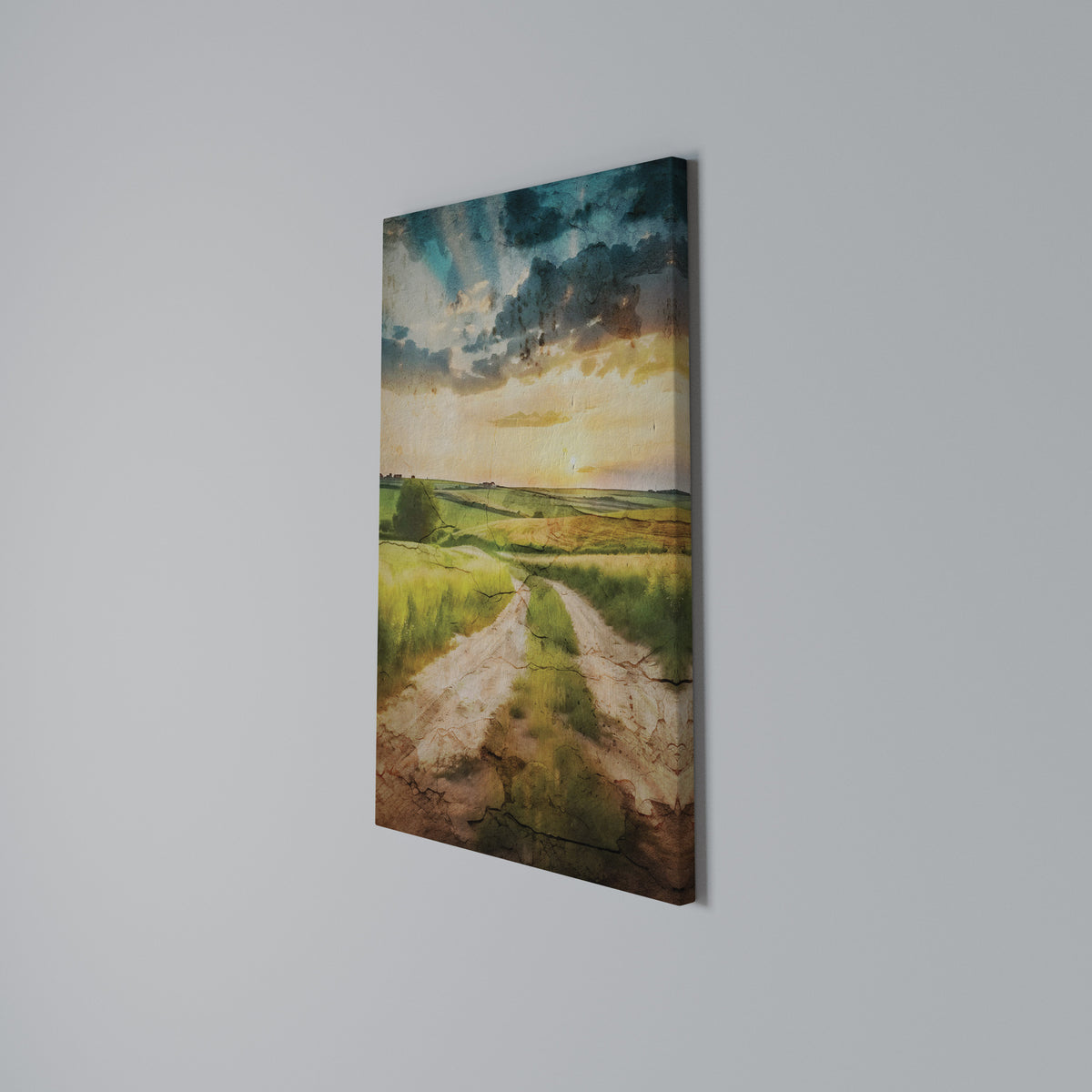 SUNSET PATH Quadro em tela vertical