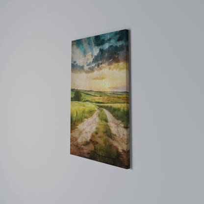 SUNSET PATH Quadro em tela vertical