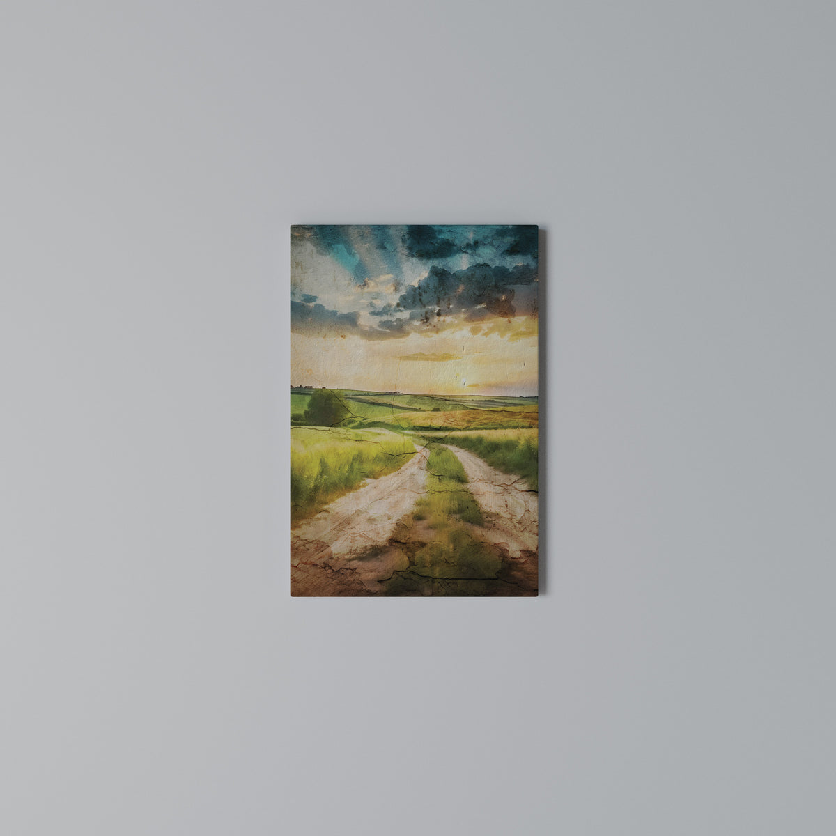 SUNSET PATH Quadro em tela vertical