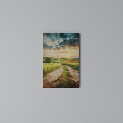 SUNSET PATH Quadro em tela vertical