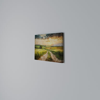 SUNSET PATH Horizontal Canvas Print