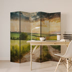 SUNSET PATH Biombo Decorativo de 5 Painéis