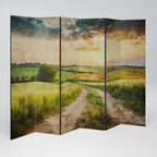 SUNSET PATH Decorative 6-Panel Room Divider
