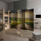 SUNSET PATH Decorative 6-Panel Room Divider