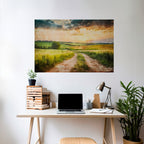 SUNSET PATH Peel and Stick Horizontal Poster