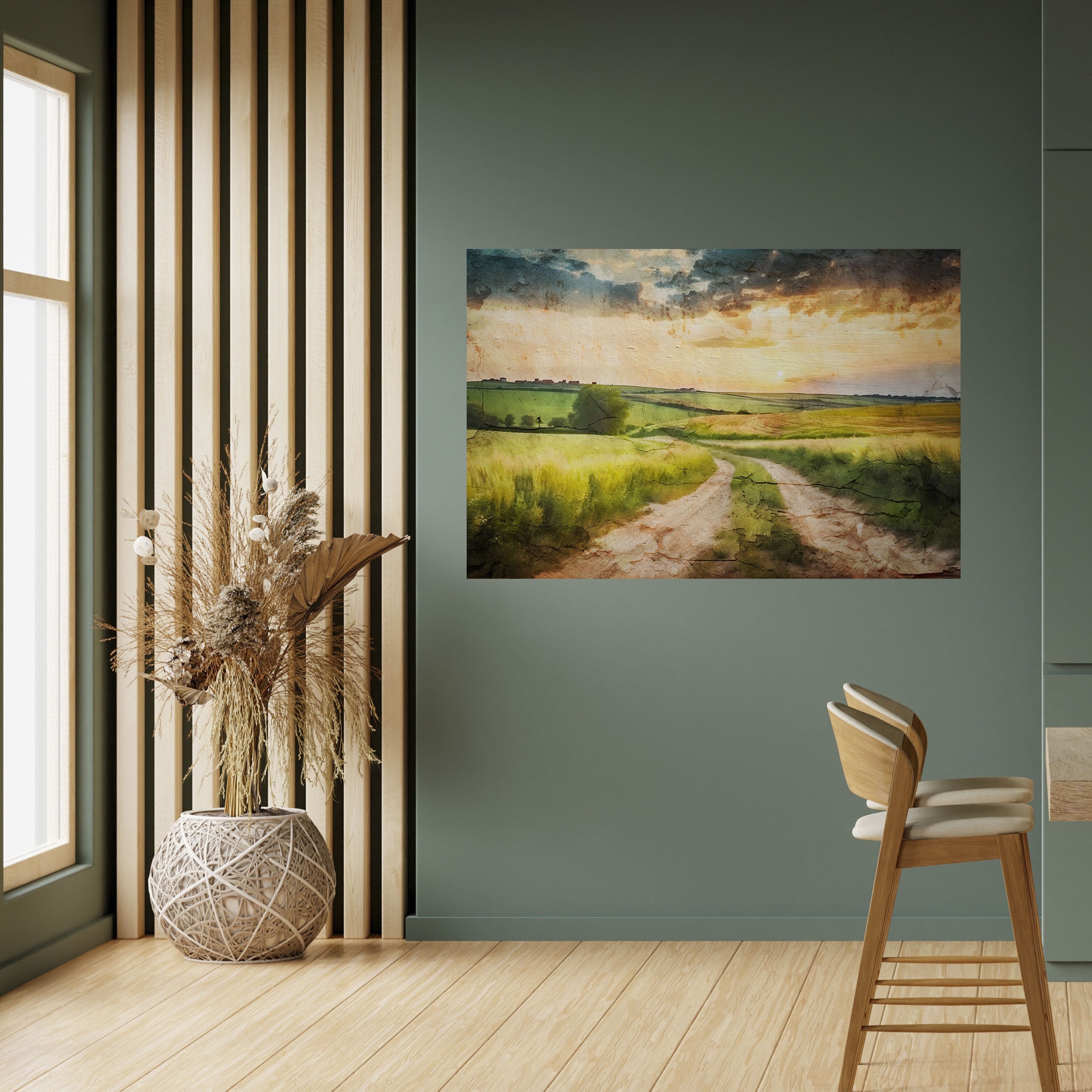 SUNSET PATH Peel and Stick Horizontal Poster