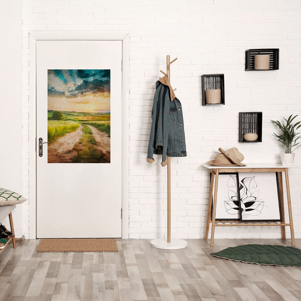 SUNSET PATH Poster Vertical Autocolante