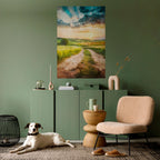 SUNSET PATH Poster Vertical Autocolante