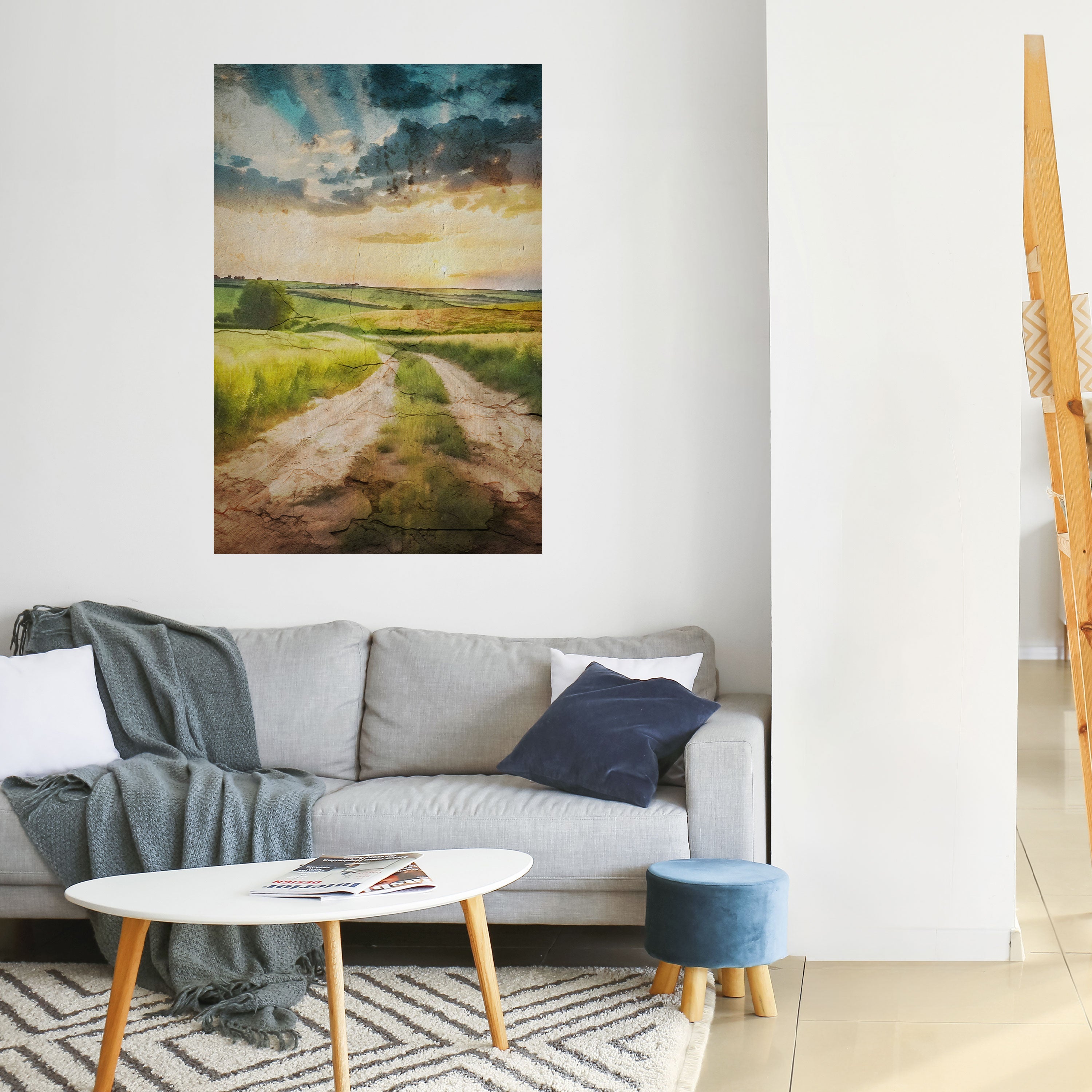 SUNSET PATH Poster Vertical Autocolante