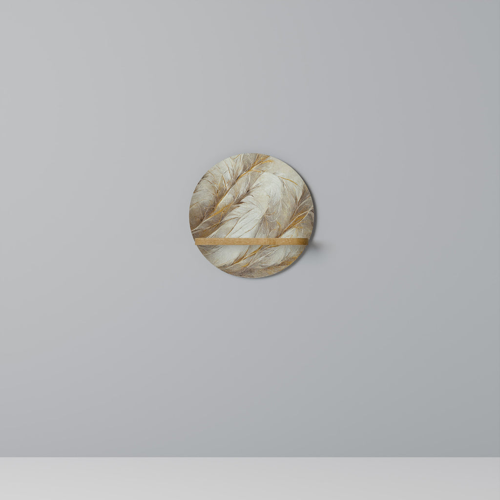 SOFT PLUMAGE Prateleira Redonda Decorativa em Efeito Carvalho