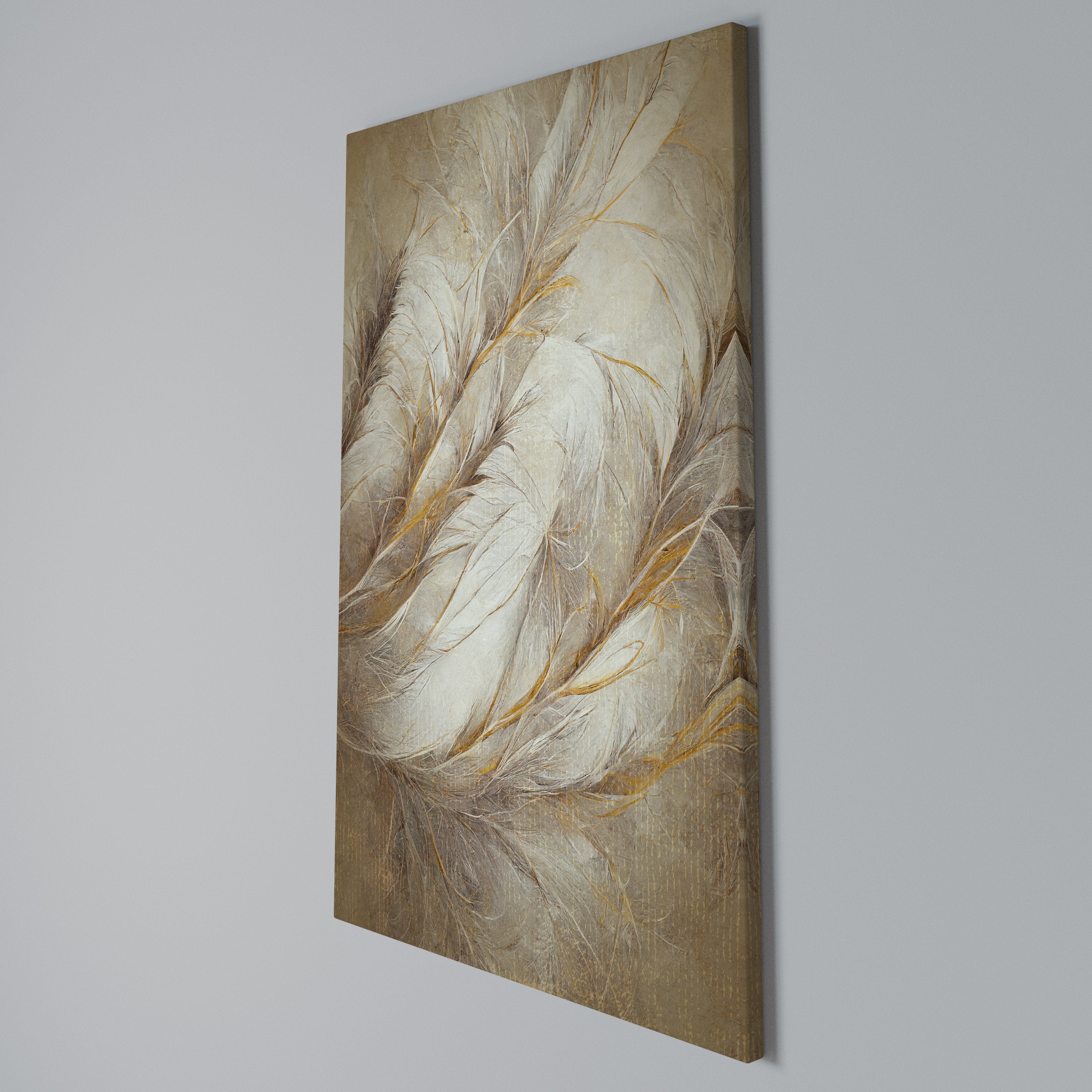 SOFT PLUMAGE Quadro em tela vertical