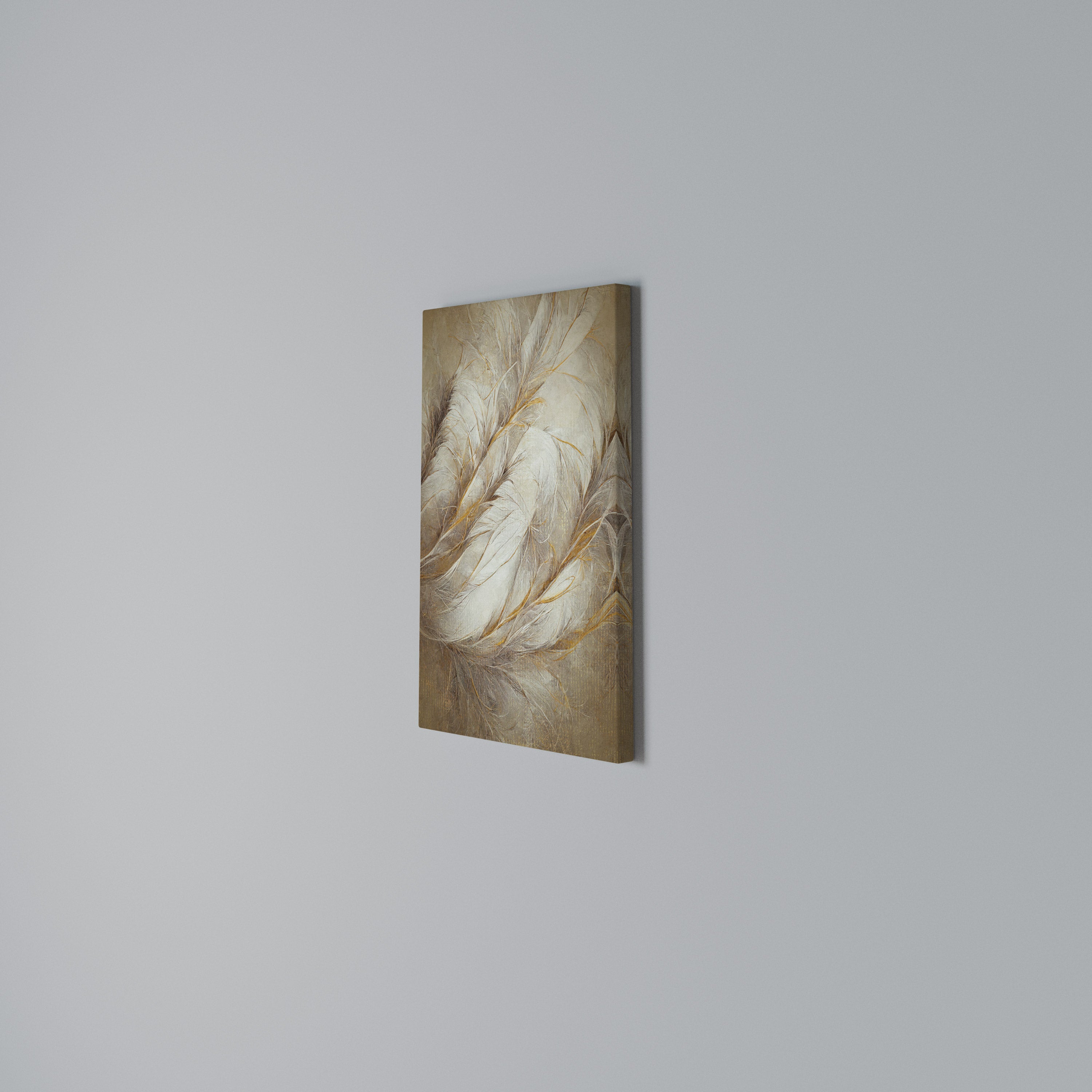 SOFT PLUMAGE Quadro em tela vertical