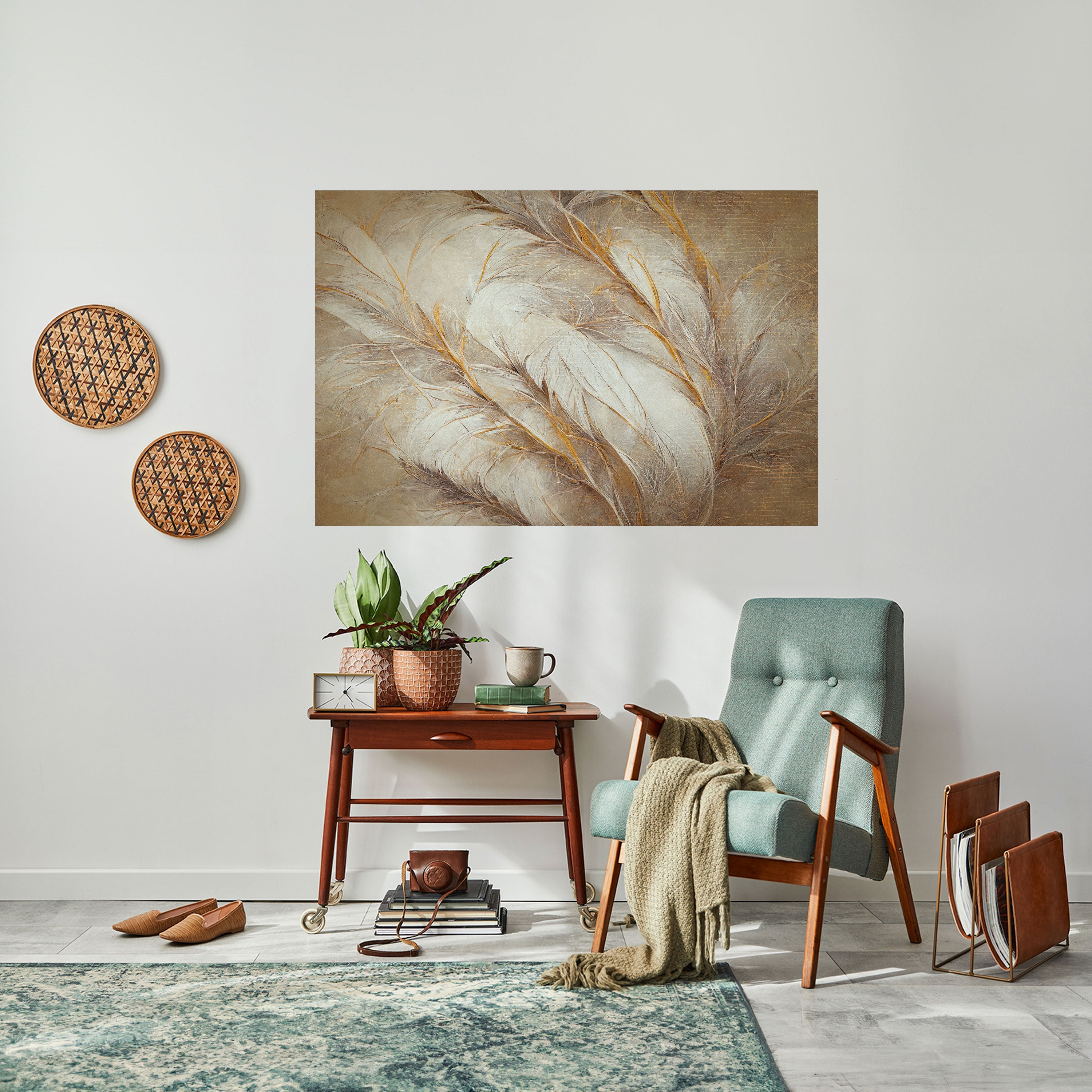 SOFT PLUMAGE Peel and Stick Horizontal Poster