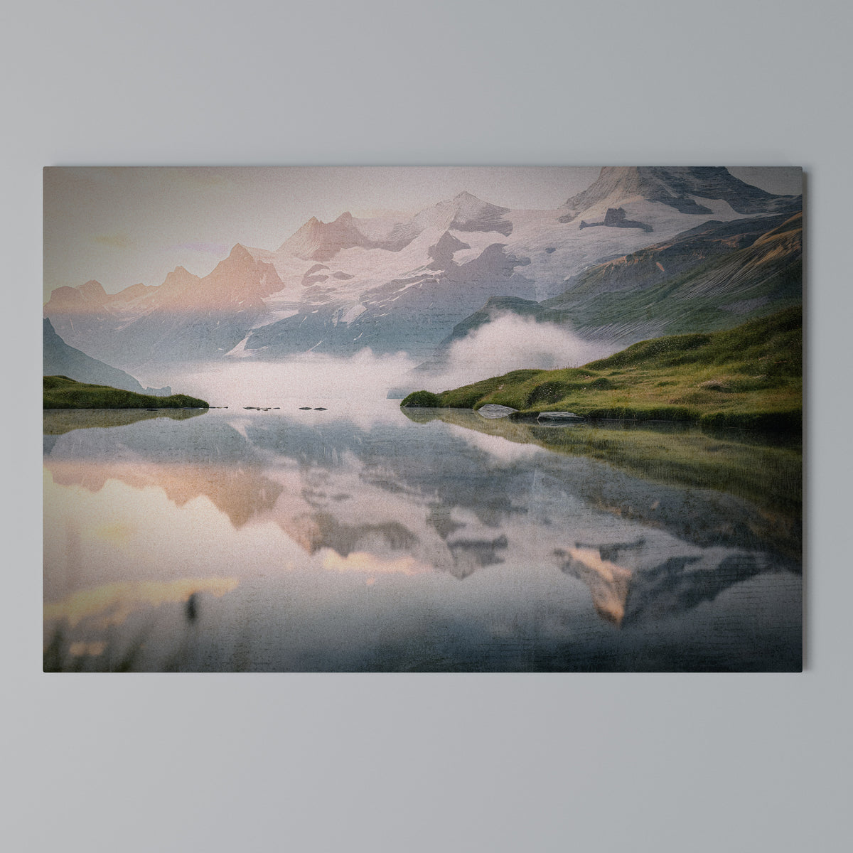 FOGGY HORIZON Horizontal Canvas Print