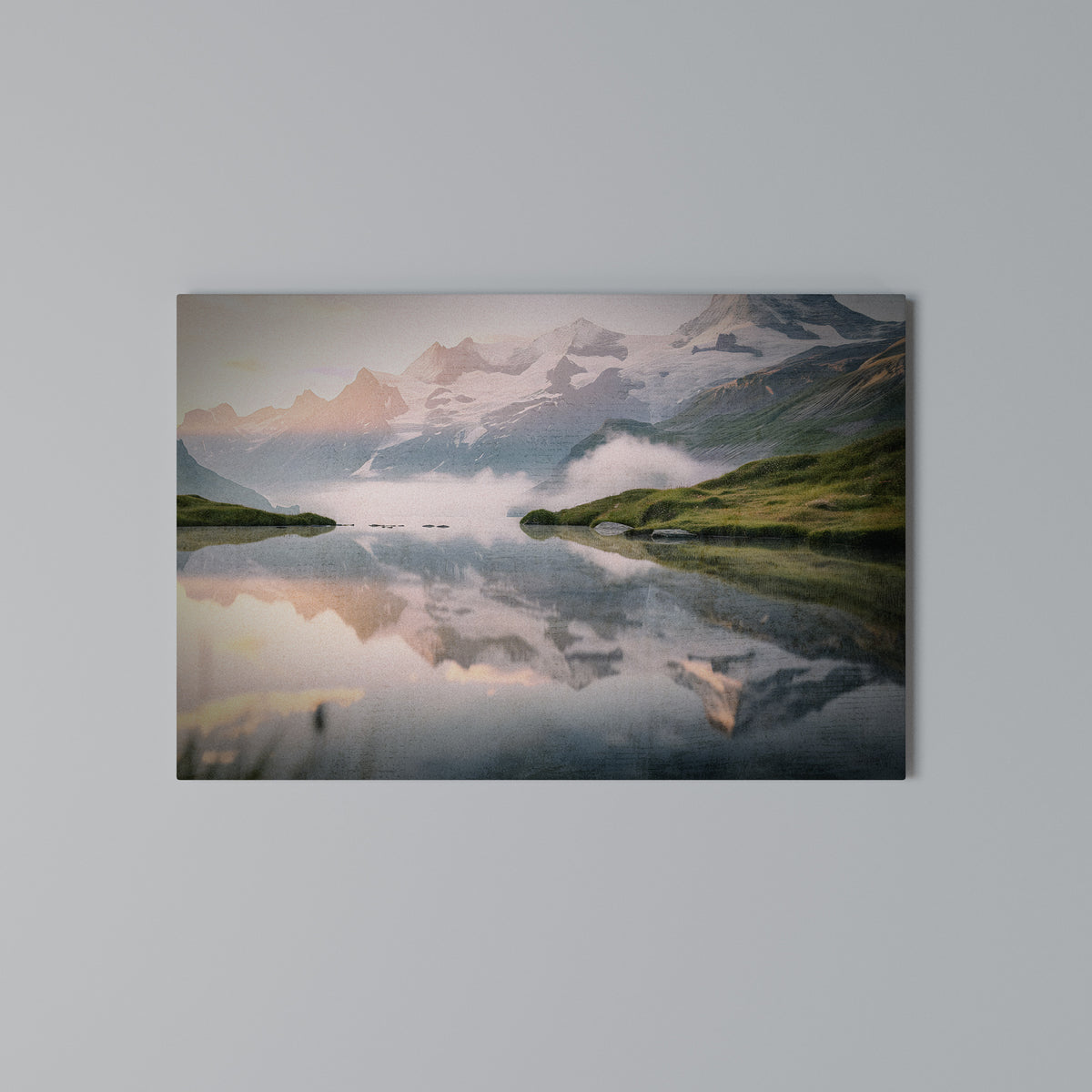 FOGGY HORIZON Horizontal Canvas Print