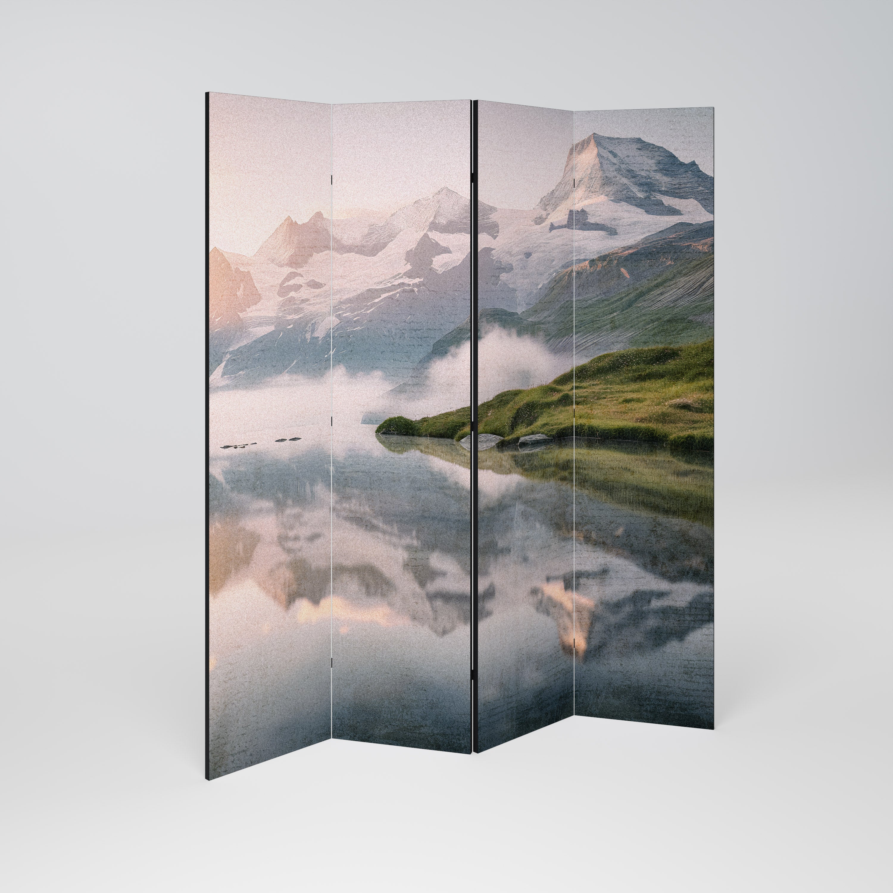 FOGGY HORIZON 4-Panel Room Divider
