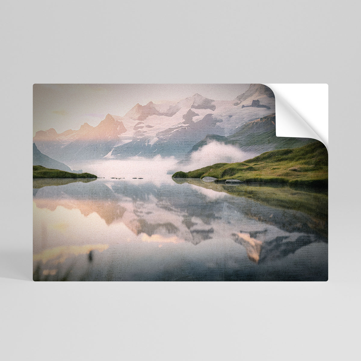 FOGGY HORIZON Póster Autocolante Horizontal