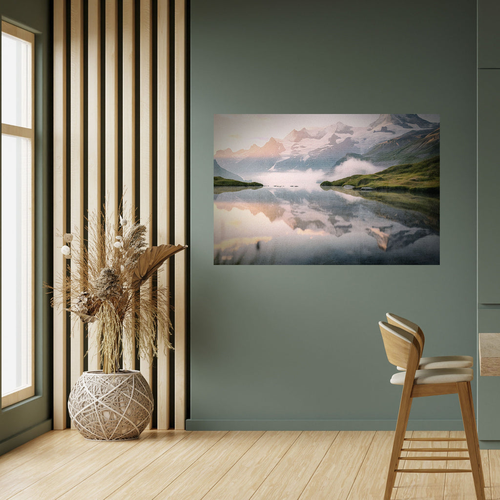 FOGGY HORIZON Peel and Stick Horizontal Poster