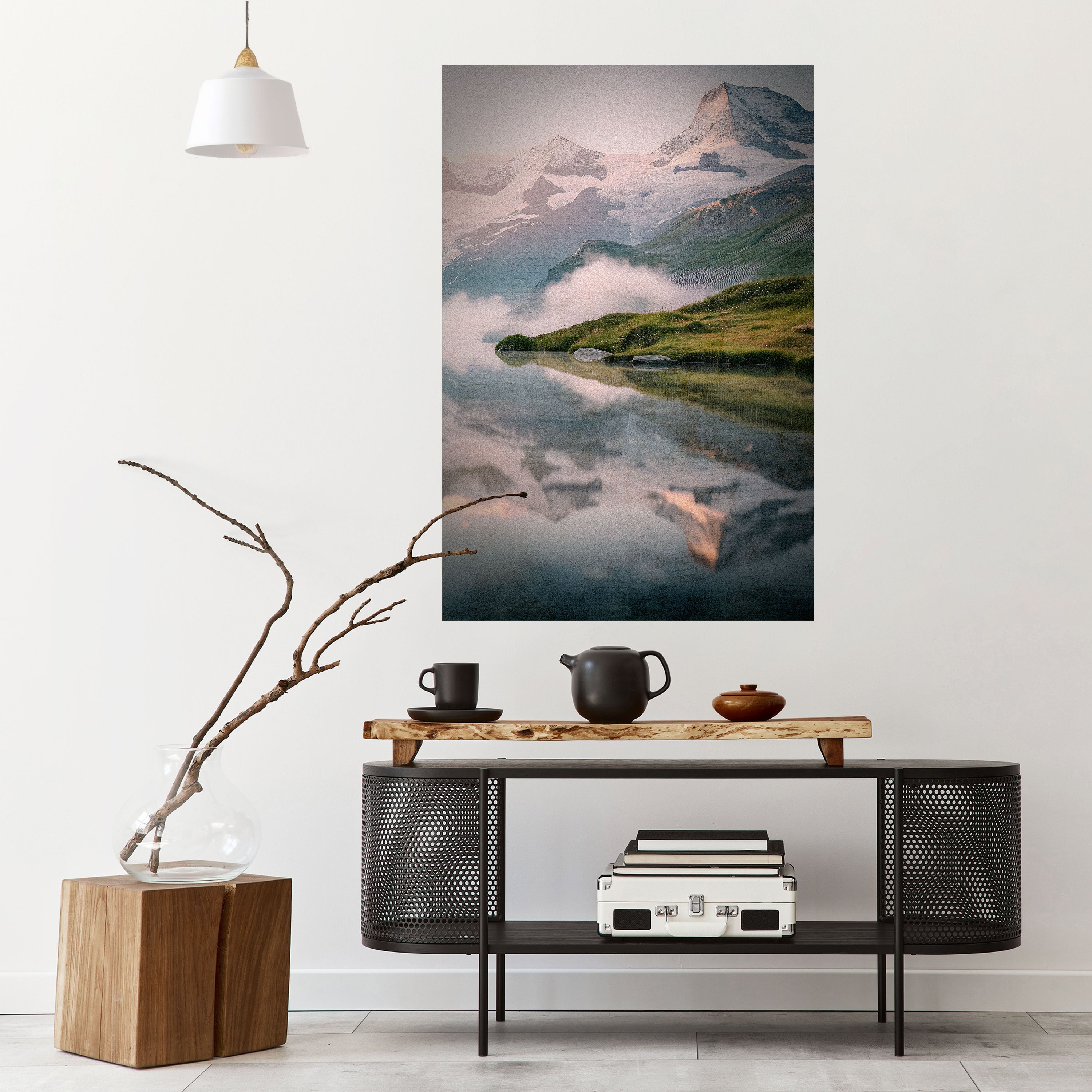 FOGGY HORIZON Peel and Stick Vertical Poster