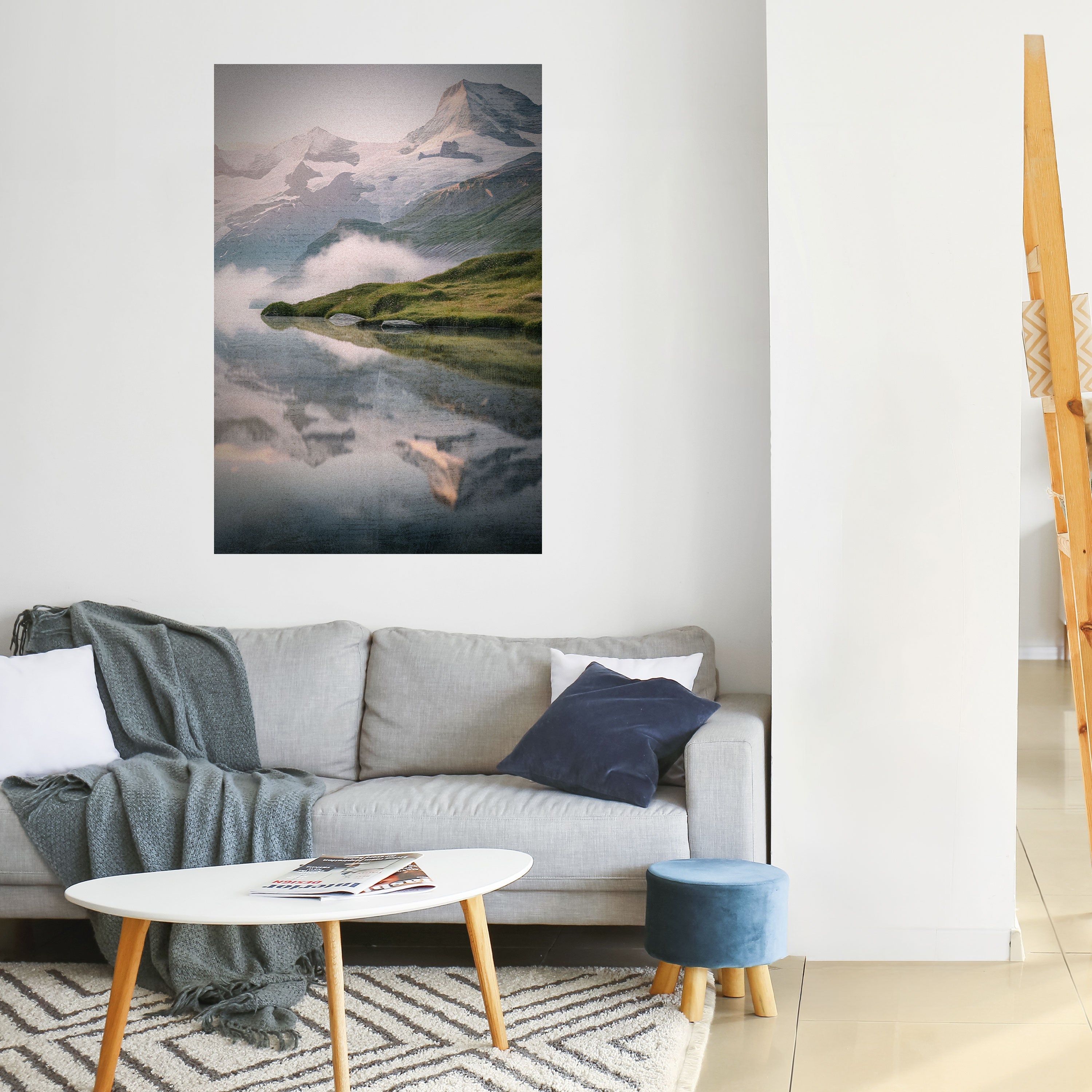 FOGGY HORIZON Peel and Stick Vertical Poster