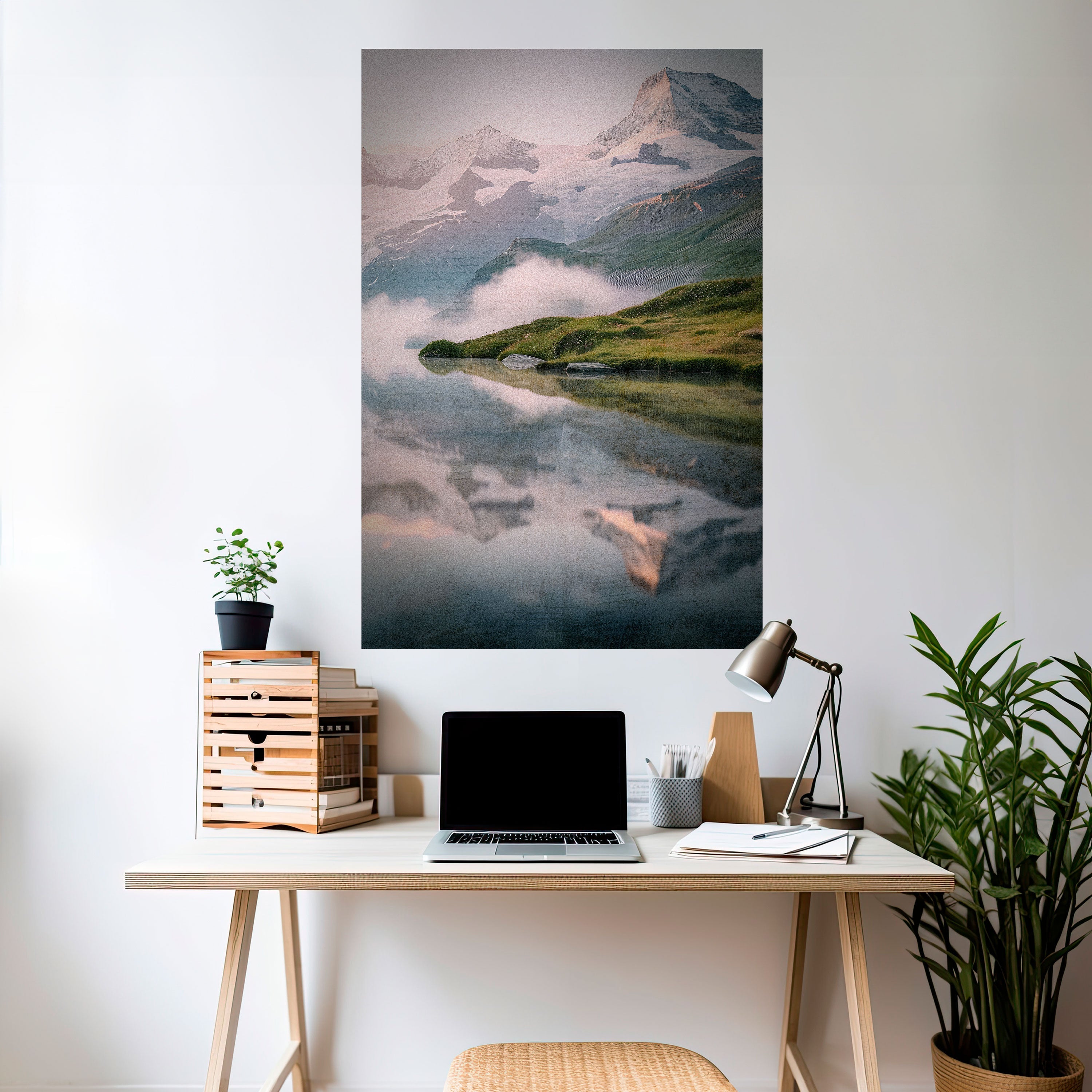 FOGGY HORIZON Peel and Stick Vertical Poster