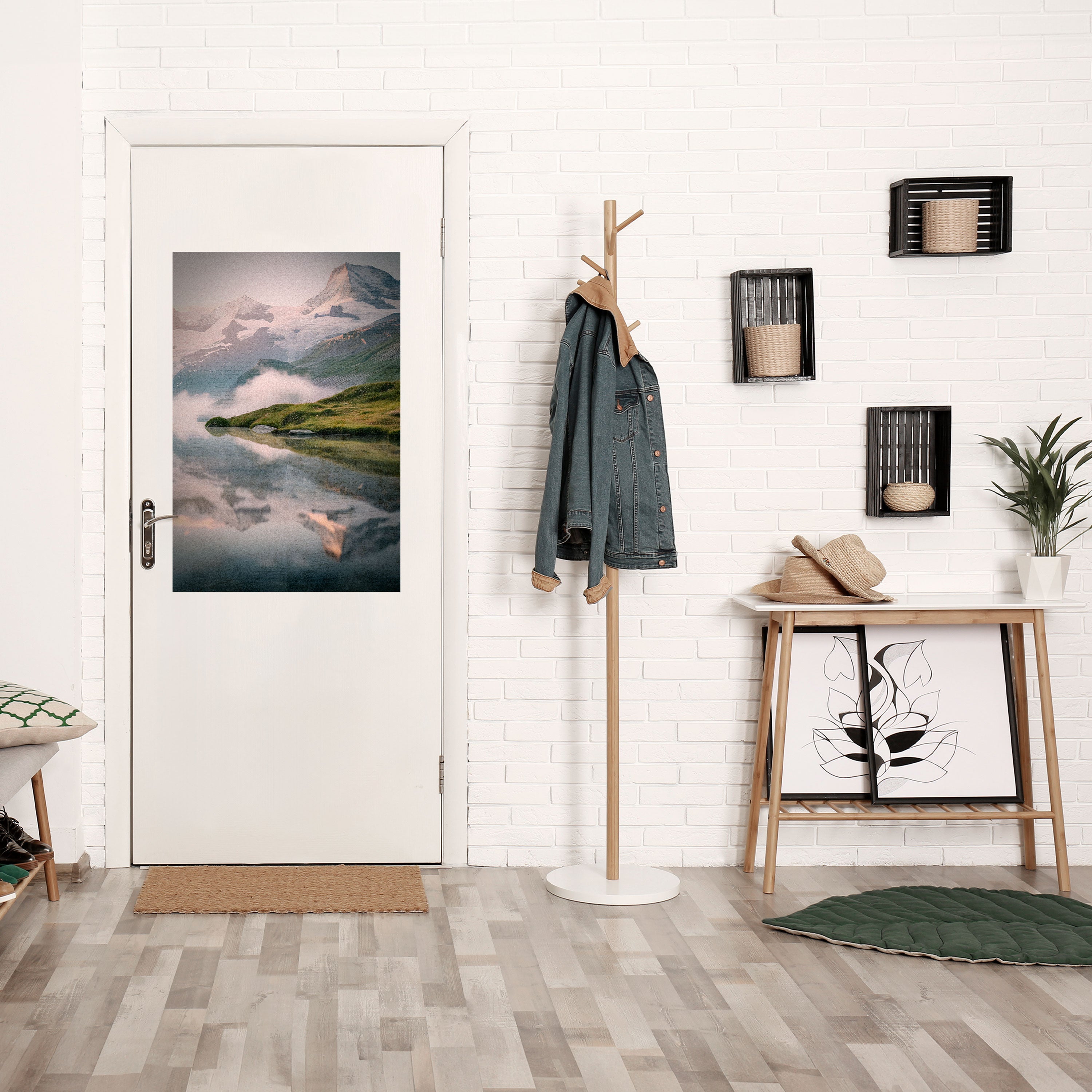 FOGGY HORIZON Peel and Stick Vertical Poster