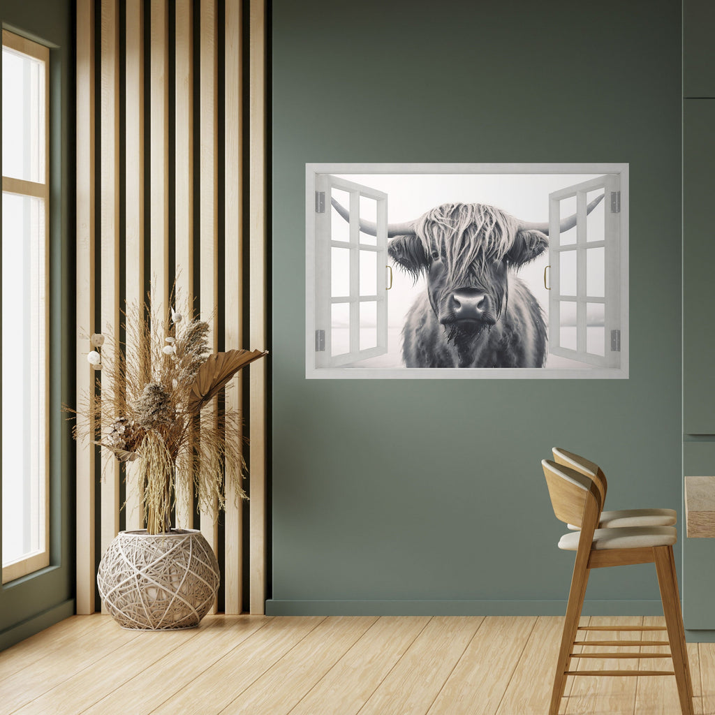 WILDLY WINDOWED VIEWS Peel and Stick Horizontal Poster