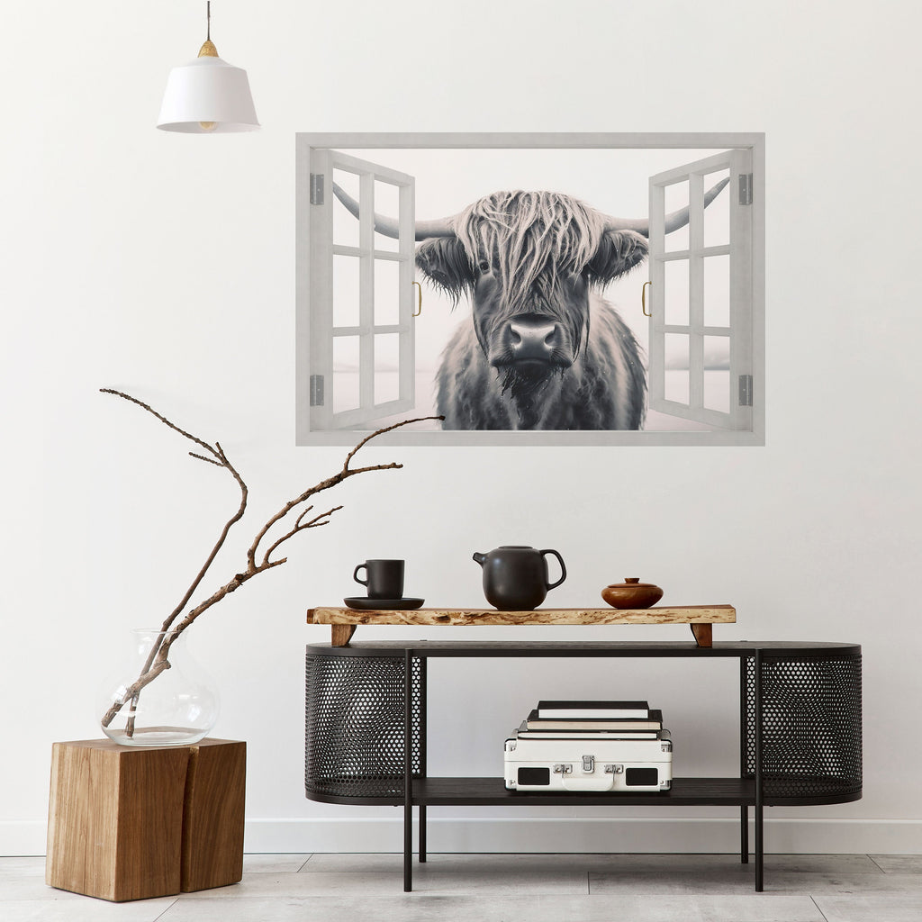 WILDLY WINDOWED VIEWS Peel and Stick Horizontal Poster