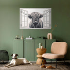 WILDLY WINDOWED VIEWS Peel and Stick Horizontal Poster