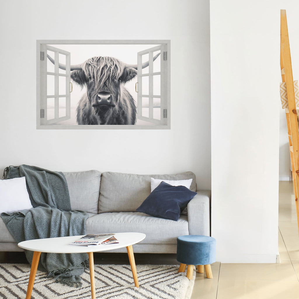 WILDLY WINDOWED VIEWS Peel and Stick Horizontal Poster