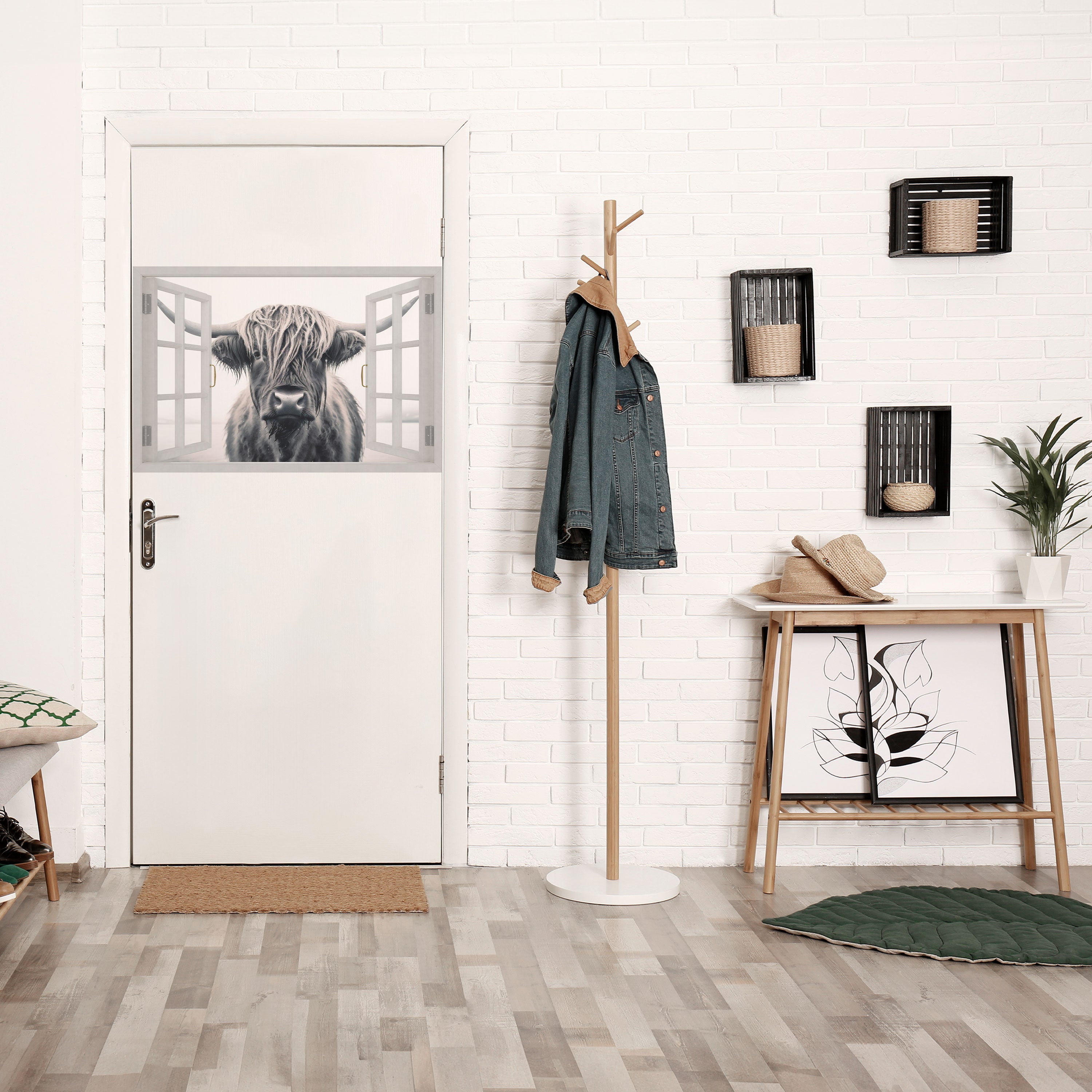 WILDLY WINDOWED VIEWS Peel and Stick Horizontal Poster